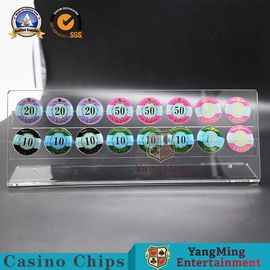 comprar Diámetro de Chips Holder 40m m de la tabla del bacará de la rueda de ruleta alrededor de Chips Display 16PCS Fabricación en línea