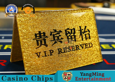 comprar La tarjeta del número de pantalla del oro platea el club de acrílico del VIP reservó ambientalmente marca del negocio del botón de la tabla Fabricación en línea