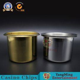 comprar Los accesorios de juego de la tabla de color plata del oro del cenicero del metal de la tabla riegan la taza con la cubierta Fabricación en línea