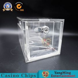 comprar portador claro lleno del naipe del tenedor del descarte del póker de 200*115*115m m con la cerradura del metal Fabricación en línea