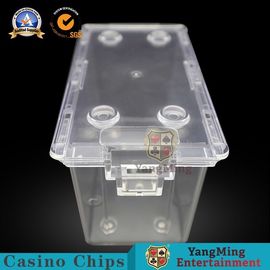 comprar Tenedor del descarte del póker de los naipes, caja clara de acrílico de la seguridad de las cubiertas del casino 8 Fabricación en línea