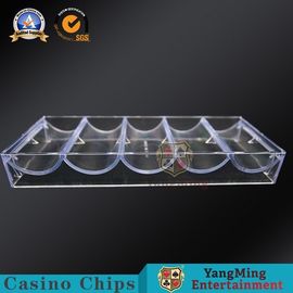 comprar La tapa durable de Chip Rack Holder Tray With del póker o sin la tapa puede poner microprocesadores redondos de juego de 40m m Fabricación en línea