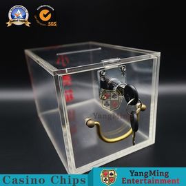 comprar Caja bloqueable clara llena de encargo del efectivo/cubiertas de acrílico del casino 8 del portatarjetas que juegan la caja plástica del descenso del dinero del distribuidor autorizado Fabricación en línea