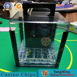 comprar Portador de microprocesador de acrílico del casino con forma redonda de la arcilla del póker de la manija 1000pcs Fabricación en línea