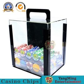 comprar RFID de juego Chips Acrylic Carrier Portable Poker Chip Holder With Tray For 1000 fichas de póker del casino de las PC 40m m Fabricación en línea