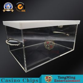 comprar Lujo de encargo que juega la tarjeta portátil de acrílico del claro del tenedor del descarte por completo que envía la caja Fabricación en línea
