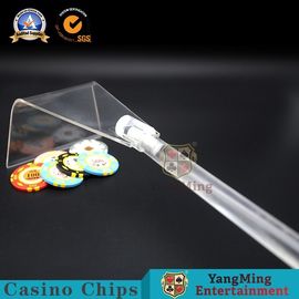 comprar Las fichas de póker de acrílico del casino de los accesorios transparentes llenos del juego rastrillo de juego de los microprocesadores rastrillan/del desmontaje telescópico plástico Fabricación en línea