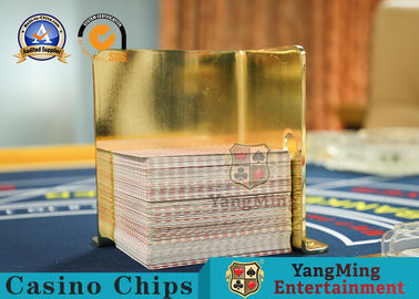 comprar Naipe amarillo 100*65*120m m del metal del póker del casino de los accesorios durables del juego Fabricación en línea