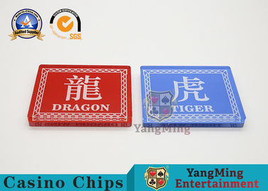 comprar botón impreso Dragon Tiger Gambling Casino Table Cards del distribuidor autorizado del póker de los marcadores del bacará de 94*70*11m m Fabricación en línea