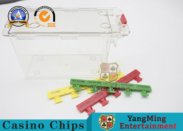 comprar Descarte de acrílico que envía los accesorios del juego del casino de la caja Fabricación en línea