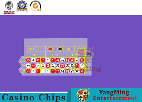 comprar Versión de lujo de la disposición internacional del casino del mantel de la prenda impermeable de la tabla de la ruleta púrpura británica del doble 0 de la pequeña Fabricación en línea