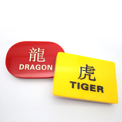 comprar Alto distribuidor autorizado modificado para requisitos particulares plástico de acrílico transparente de Dragon Tiger Commission-Free Engraving Positioning Plate del bacará Fabricación en línea