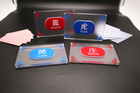 comprar Tarjeta libre Semi-helada Texas Hold del botón de acrílico del distribuidor autorizado ellos impresión de doble cara Crystal Plastic del juego de mesa del bacará Fabricación en línea