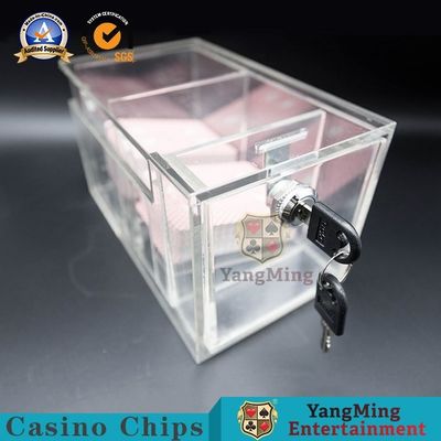 comprar 8 pares del naipe de la caja de tarjeta desechada de acrílico gruesa completamente transparente Fabricación en línea