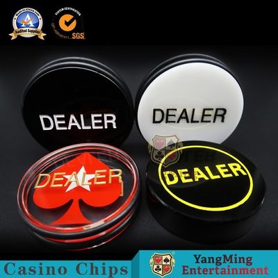 comprar Alta tarjeta roja de acrílico transparente Texas Hold del código del botón del distribuidor autorizado de la talla de corazón ellos juego profesional alrededor de la colocación Fabricación en línea