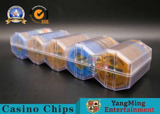 comprar Club Diamond Frosted Chip Case de encargo del póker 100 pedazos de tablero de Chip Holder With Lid Entertainment de la combinación de 45m m Fabricación en línea