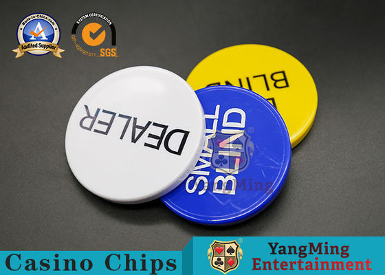 comprar Botón del distribuidor autorizado del póker del juego de piezas de los accesorios tres del juego del casino de la melamina Fabricación en línea