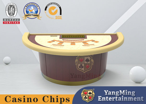 comprar Tabla del ajedrez del juego de póker de la veintiuna del tablero del MDF semi circular alrededor de pie Fabricación en línea
