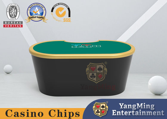 comprar Tabla de cuero oval del póker del casino de la PU del club privado con el tablero incombustible Fabricación en línea