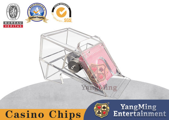 comprar Zapato de acrílico completamente transparente de la baraja del Shuffler de la tabla del póker de 2 sistemas Fabricación en línea
