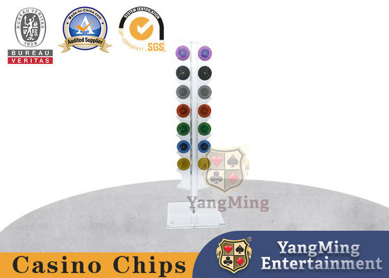 comprar Póker de acrílico estándar Chip Holder Display de la tabla 8Pcs del casino de la ruleta Fabricación en línea