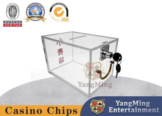 comprar Caja de dinero bloqueable del juego de acrílico transparente del casino adaptable Fabricación en línea
