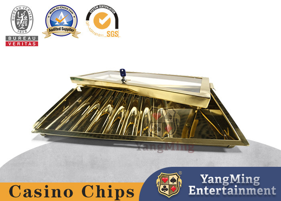 comprar Póker de bronce bloqueable de una sola capa Chip Rack Holder del metal industrial del titanio Fabricación en línea