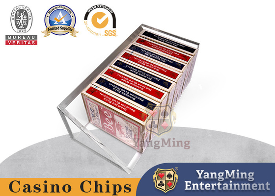 comprar Tenedor polaco lleno de acrílico del descarte del casino de 6 cubiertas para la veintiuna Fabricación en línea
