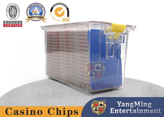 comprar Caja transparente del portatarjetas 8 de las cubiertas del casino de la prenda impermeable del póker con el sello Fabricación en línea