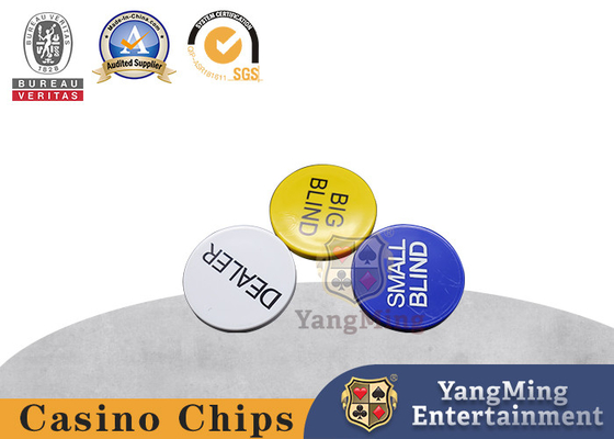 comprar 3 botones profesionales del distribuidor autorizado de Texas Holdem Poker 2Inch del casino Fabricación en línea