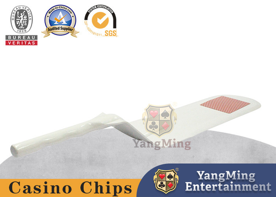 comprar La tabla de juego plástica del póker plástico blanco de encargo del ABS del club da la pala de la tarjeta Fabricación en línea