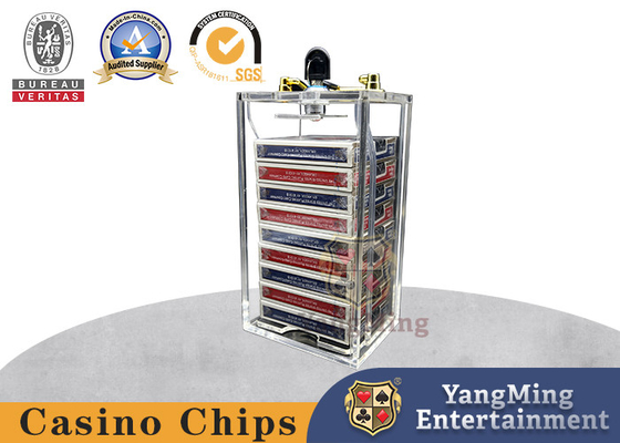 comprar 8 pares del bacará portátil Texas Casino Card Box 10m m Thicknss Fabricación en línea