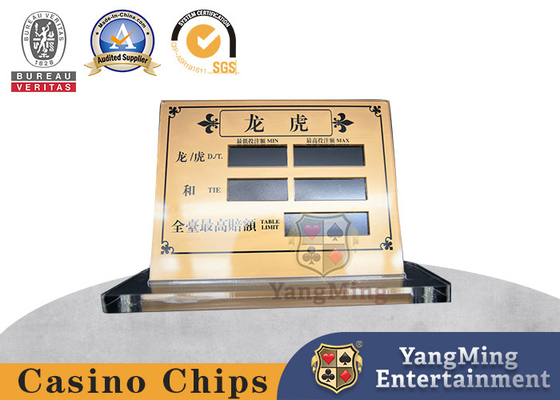comprar Casino de acrílico translúcido del póker del bacará del oro que apuesta la tarjeta de la exhibición Fabricación en línea