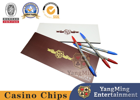 Reglas del juego de mesa del casino de apuestas de baccarat Ejemplo de tarjeta El papel de registro se puede personalizar