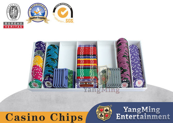 Baccarat Placa de plástico blanco Casino Juego de mesa de póquer Caja de monedas de chip acrílico