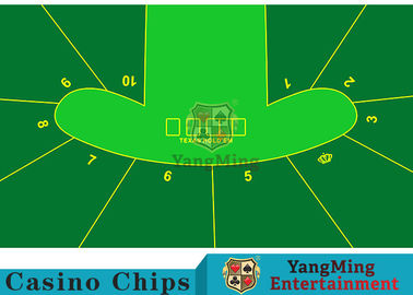 Tejido de poliéster 100% 10 jugadores Texas Holdem Mesa de póquer Diseño de casino Diseño para juegos de póquer estándar Color azul