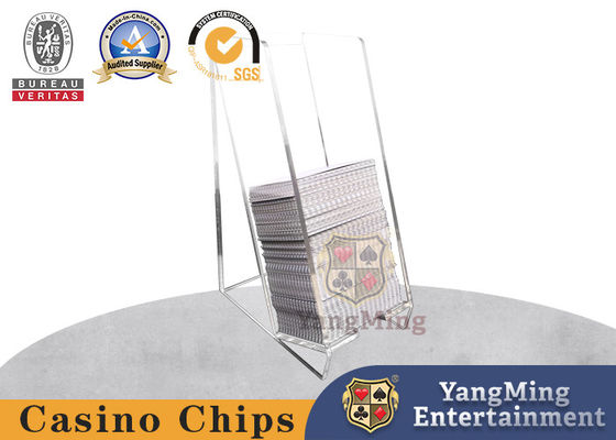 Nuevo Acrílico 8 Parejas Caja de Tarjetas Arrojada Texas Hold'em Baccarat Juego de Mesa de Póquer