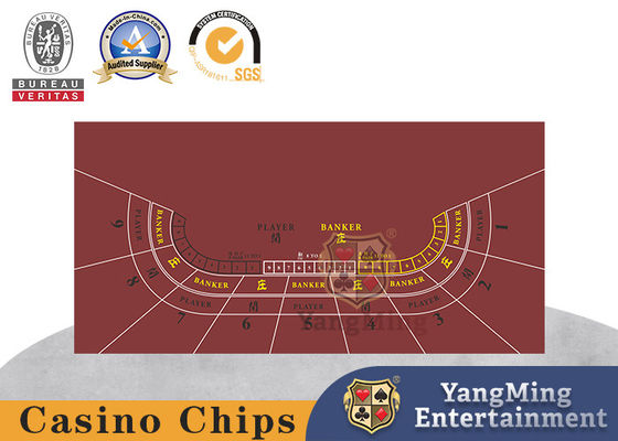 Club de póquer mantel impermeable personalizado Baccarat 9 jugadores mantel de juego de póquer