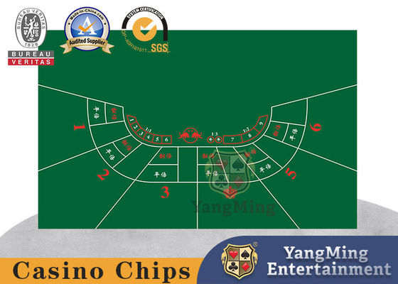 Estilo de toallas de mesa de casino del sudeste asiático diseño personalizado de póquer de toro semicírculo