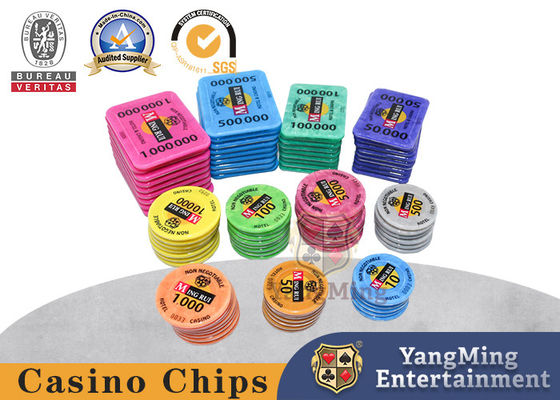 Nuevo juego de fichas RFID de mesa de casino acrílico de cristal con 760 portadores de fichas