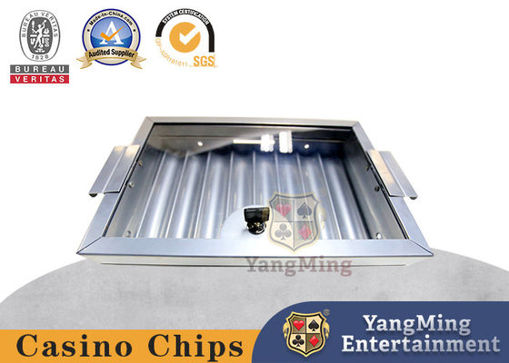 Plata metálica electroplacada 8 compartimientos bandeja de chips de una sola capa con bloqueo de la ficha flotante