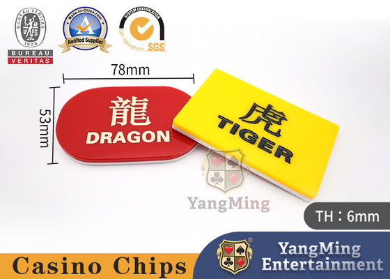 Baccarat Poker Mesa Rojo Y Amarillo Acrílico Jugador Y Banquero Apuestas de Comisión-libre tablero