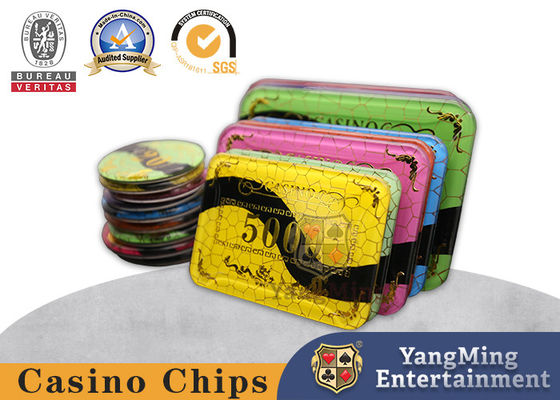 Chip de Baccarat Moneda, Estampado caliente de acrílico Cristal Poker Chips de juego de mesa se pueden personalizar