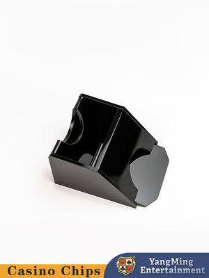 Negro 1-2 pares de distribuidor de cartas de póquer, Black Jack Baccarat zapatos de distribuidor de cartas acrílicas