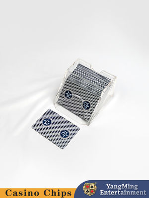 Comerciante de póquer de 2 paquetes totalmente transparente Comerciante de cartas de mesa de Black Jack acrílico