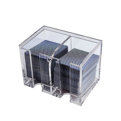 Juego de mesa de Baccarat Casino Caja de tarjetas de desecho Texas Hold'em Juego de mesa 8 pares de tarjetas de póquer Caja de ventas