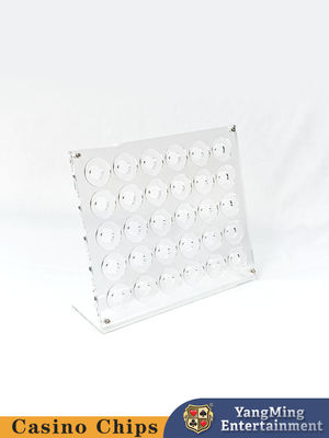 30 piezas de acrílico transparente de póquer Chip Display Rack 40mm redondo ruleta juego de mesa de juego