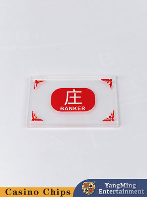 Juego de mesa de apuestas de Baccarat acrílico helado Chino Inglés Banquero Marcador de jugadores