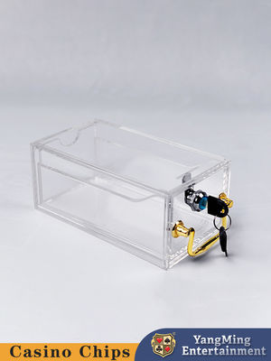 Caja de regalos de tarjetas de póquer de 8 mazos totalmente transparente, juego de mesa de apuestas Caja de tarjetas acrílicas