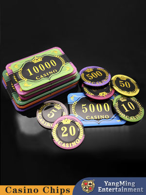 Chips de póquer de acrílico de marca nueva personalizados de juego de mesa de juego de Baccarat Chips de cristal